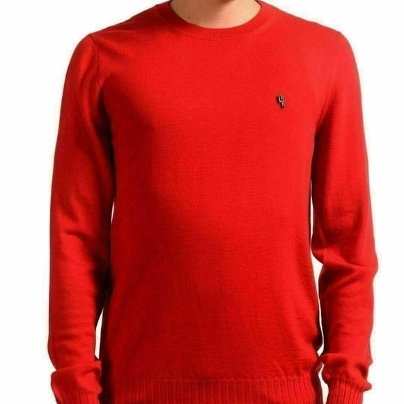 Just Cavalli Men's Wool Red Crewneck Sweater